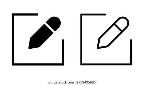 Edit icon symbol for apps and websites. edit document sign and symbol. edit text icon. pencil. sign up