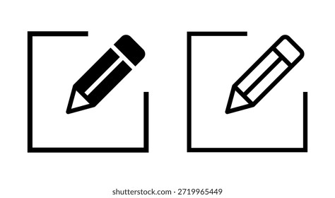 Edit icon symbol for apps and websites. edit document sign and symbol. edit text icon. pencil. sign up