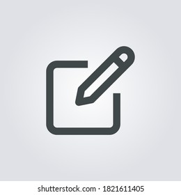 edit Icon. edit symbol isolated on Gradient background. Vector Illustration