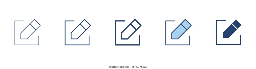 Conjunto de símbolos de icono de Editar colección