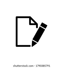 Edit icon symbol vector isolated on white background