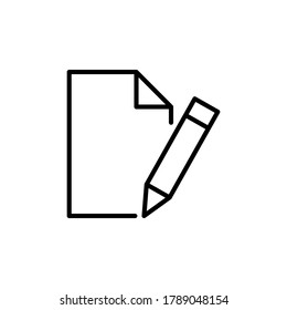 Edit icon symbol vector on white background. Editable