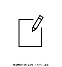 Edit icon symbol vector on white background. Editable