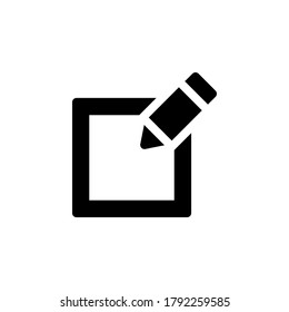 Edit icon. Symbol vector on white background.