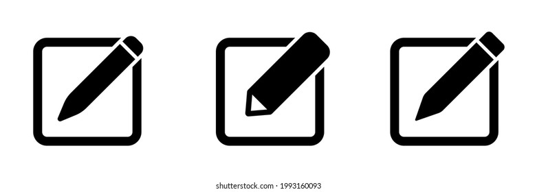 Edit icon symbol vector. Edit text icon.