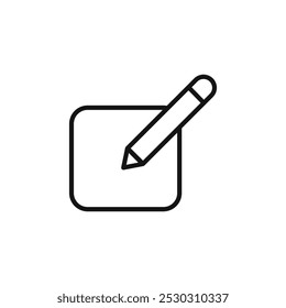 Icono de Editar Arte de línea delgada aislado
