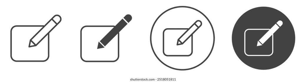 Edit icon thin line illustration