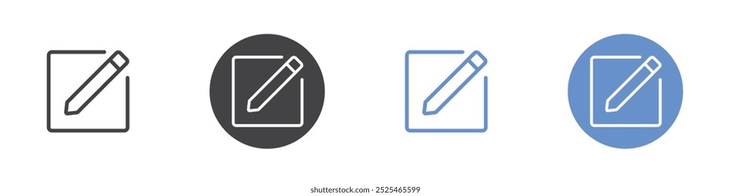 Edit icon Thin outline art symbol