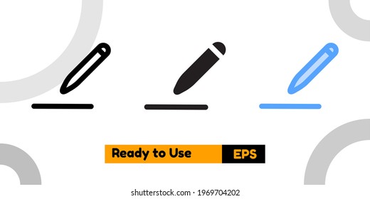 edit icon with three style for social media, website, and presentation