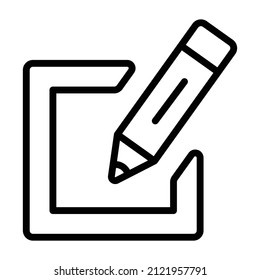 edit Icon. User interface Vector Illustration, As a Simple Vector Sign and Trendy Symbol in Line Art Style, for Design and Websites, or Mobile Apps,