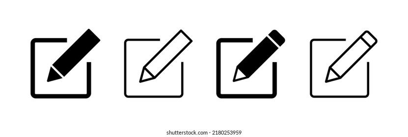 Edit icon vector. edit document sign and symbol. edit text icon. pencil. sign up