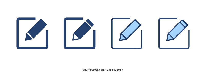 Edit icon vector. edit document sign and symbol. edit text icon. pencil. sign up