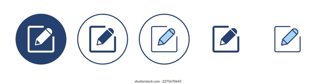 Edit icon vector. edit document sign and symbol. edit text icon. pencil. sign up svg