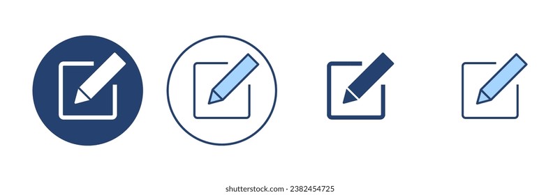 Edit icon vector. edit document sign and symbol. edit text icon. pencil. sign up