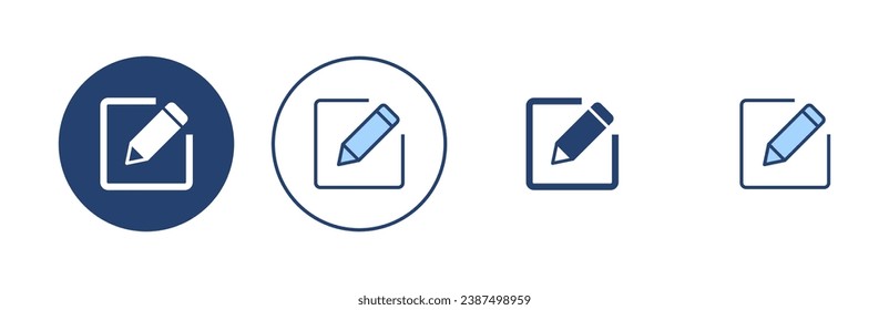 Edit icon vector. edit document sign and symbol. edit text icon. pencil. sign up