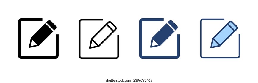 Edit icon vector. edit document sign and symbol. edit text icon. pencil. sign up