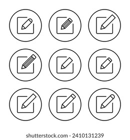 Edit icon vector. edit document sign and symbol. edit text icon. pencil. sign up