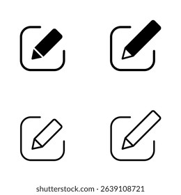 Edit icon vector. edit document sign and symbol. edit text icon. pencil. sign up