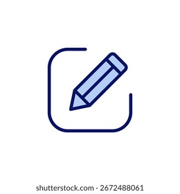 Ícone editar vetor. editar símbolo e sinal do documento. editar ícone de texto. lápis. inscrever