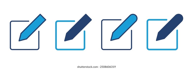 Edit icon vector. edit document icon. edit text icon. pencil. sign up