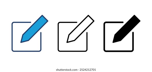Edit icon vector. edit document icon. edit text icon. pencil. sign up