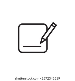 Edit icon Vector flat thin line illustration