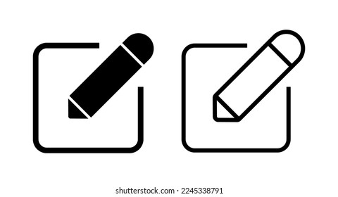 Edit icon vector illustration. edit document sign and symbol. edit text icon. pencil. sign up