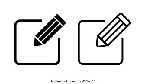 Edit icon vector illustration. edit document sign and symbol. edit text icon. pencil. sign up