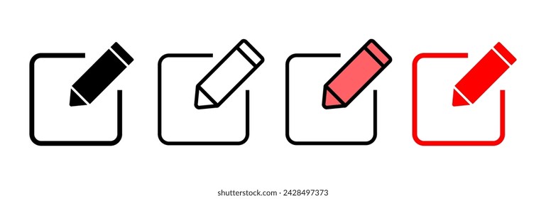 Edit icon vector illustration. edit document sign and symbol. edit text icon. pencil. sign up