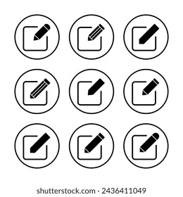 Edit icon vector illustration. edit document sign and symbol. edit text icon. pencil. sign up