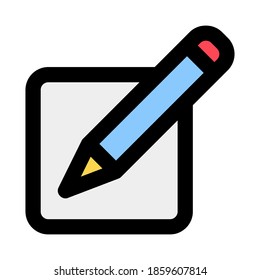 Edit icon vector illustration in filled line style for any projects, use for website mobile app presentation