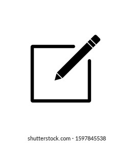 Edit icon, vector illustration. Flat design style. vector edit icon illustration isolated on white, edit icon Eps10. edit icons graphic design vector symbols.