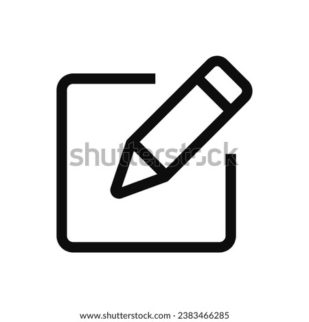 Edit icon vector illustration. Linear style sign up or sign in symbol isolated on white background