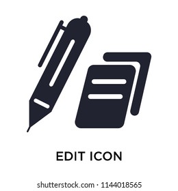 Edit icon vector isolated on white background for your web and mobile app design, Edit logo concept