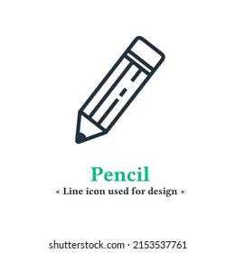 Edit icon vector isolated on a white background. Pencil Symbol Marks for web and mobile apps. Vector illustration