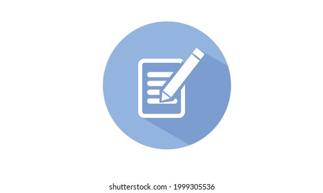 Edit Icon. Vector isolated rounde edit icon or sign