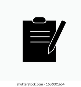 Edit Icon - Vector, Paper and Pencil Sign an Symbol.