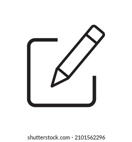 Editar vector de icono. Icono de lápiz. símbolo vectorial de icono de registro