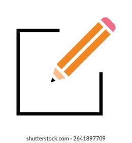 Edit icon vector. Pencil, Write icon symbol illustration icon. vector background white background simple eps 10 .icon vector aris color