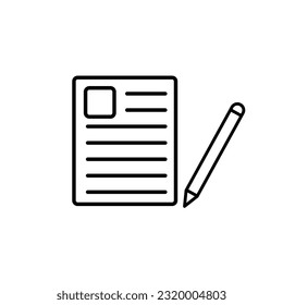 Edit icon vector. redact illustration sign. write symbol. document logo.