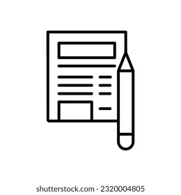 Edit icon vector. redact illustration sign. write symbol. document logo.