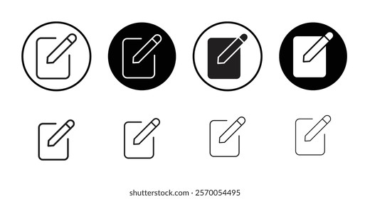 Edit icon Vector set outline