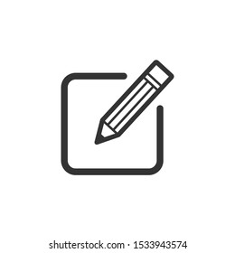 Edit Icon vector sign isolated for graphic and web design. Edit symbol template color editable on white background.