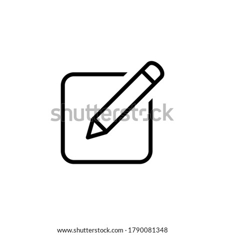 Edit icon vector. Sign up icon symbol illustration