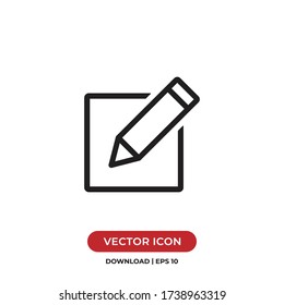 Edit icon vector. Simple edit text sign