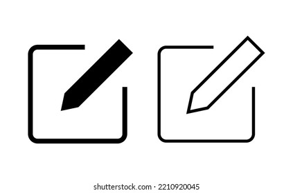 Edit icon vector for web and mobile app. edit document sign and symbol. edit text icon. pencil. sign up