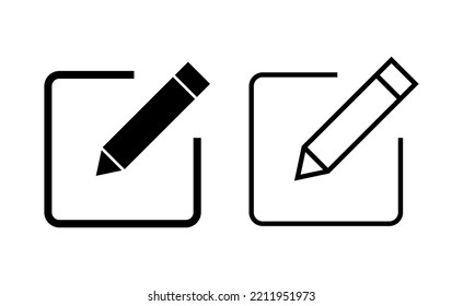 Edit icon vector for web and mobile app. edit document sign and symbol. edit text icon. pencil. sign up