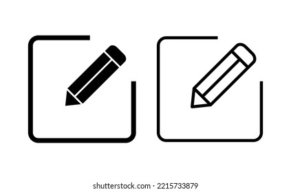Edit icon vector for web and mobile app. edit document sign and symbol. edit text icon. pencil. sign up