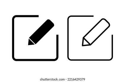 Edit icon vector for web and mobile app. edit document sign and symbol. edit text icon. pencil. sign up