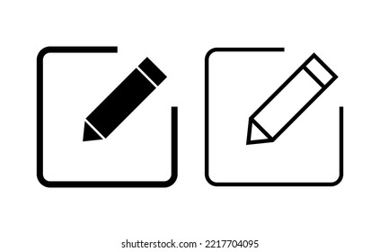 Edit icon vector for web and mobile app. edit document sign and symbol. edit text icon. pencil. sign up
